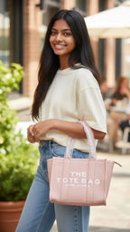 Marc Jacobs the leather medium Tote bag for girls