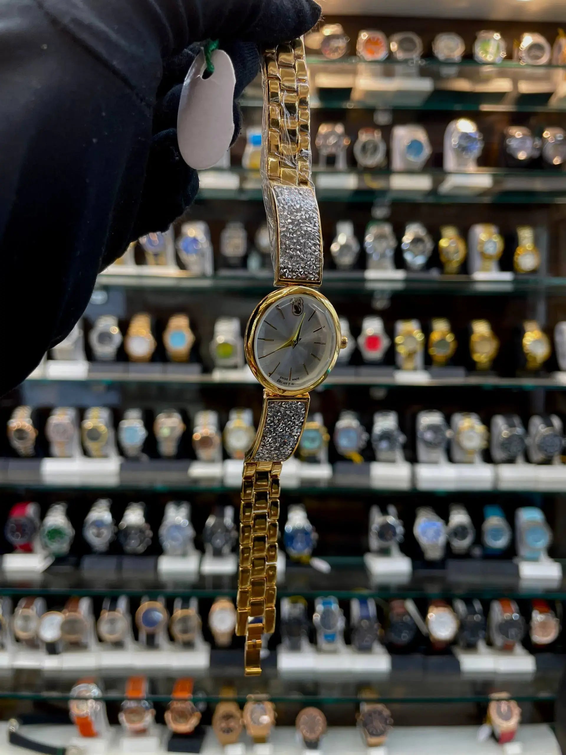 Swarovski diamond watch for girls under budget white dial