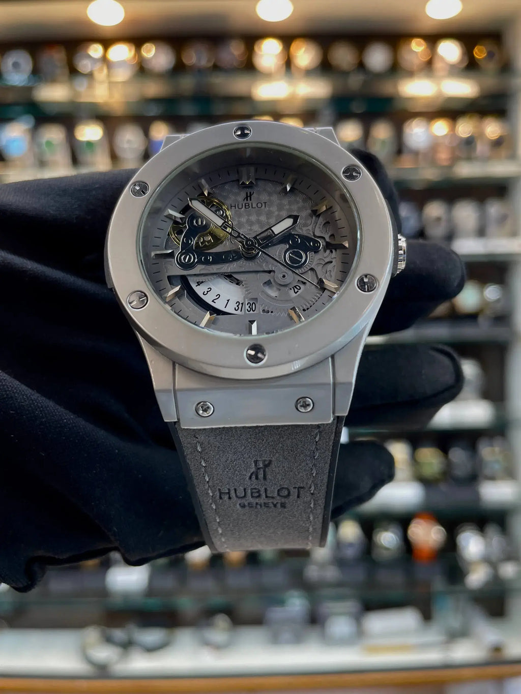 Hublot geneve big bang under budget full in grey