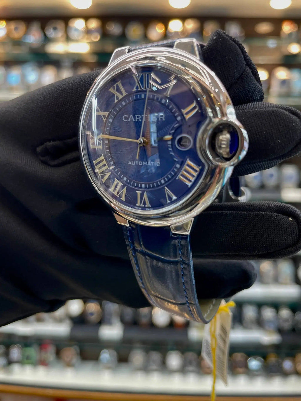 Cartier balloon bleu de now in master piece blue dial
