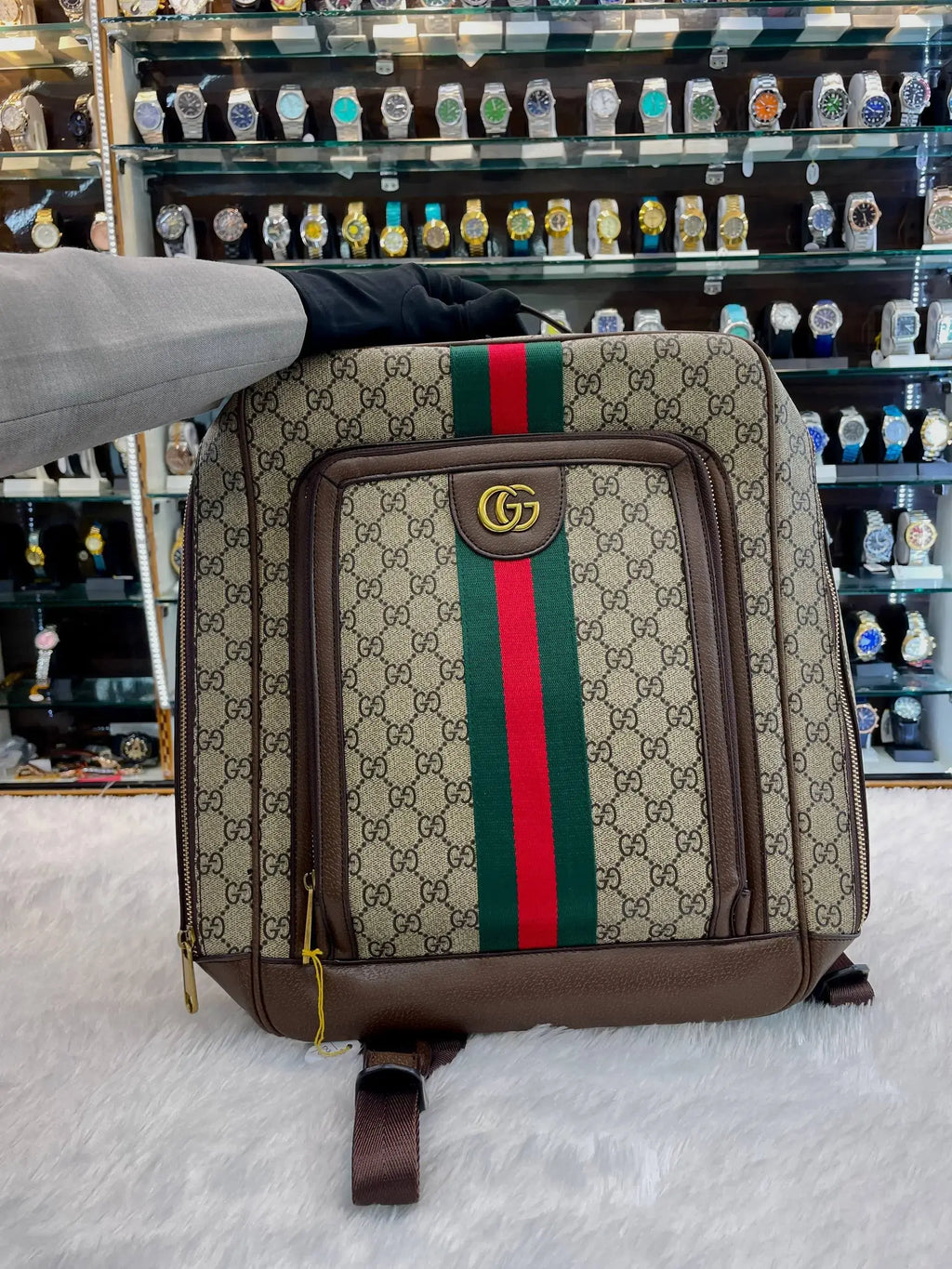 Gucci backpack unisex dual zip