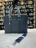 Mont Blanc blue laptop bag in heavy quality