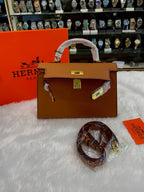 Hermes mini sling bag for women brown