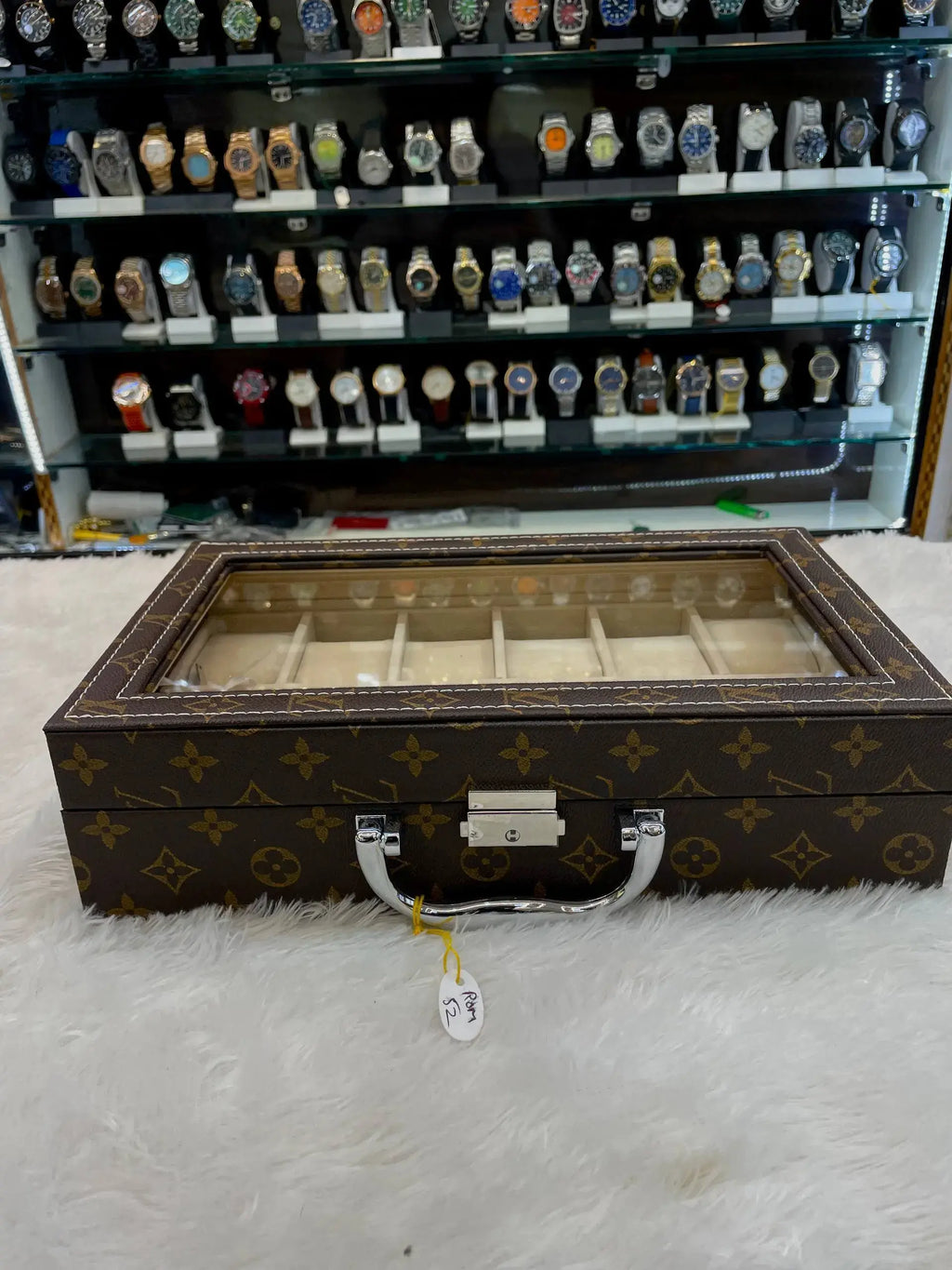 12pc Louis vuitton (lv) imported briefcase watch organiser