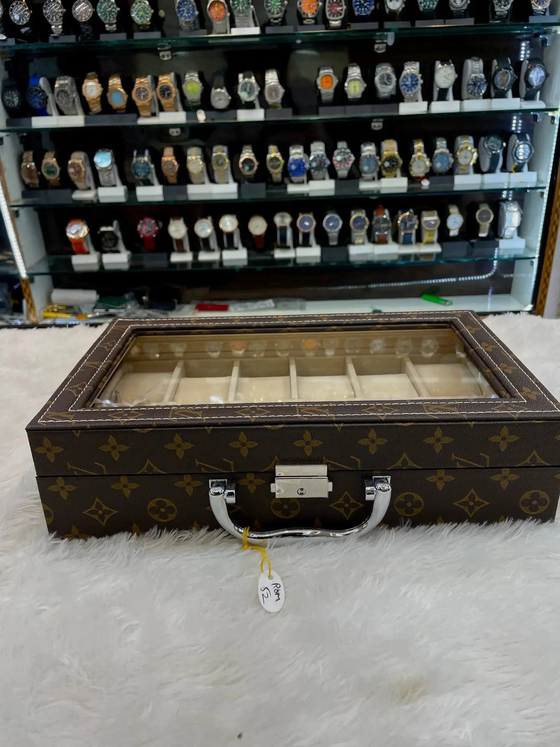 12pc Louis vuitton (lv) imported briefcase watch organiser