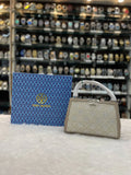 Tory burch grey eleanor t monogram hotfix in master piece