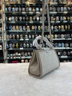 Tory burch grey eleanor t monogram hotfix in master piece