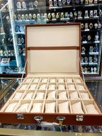 28pc leather watch box briefcase
