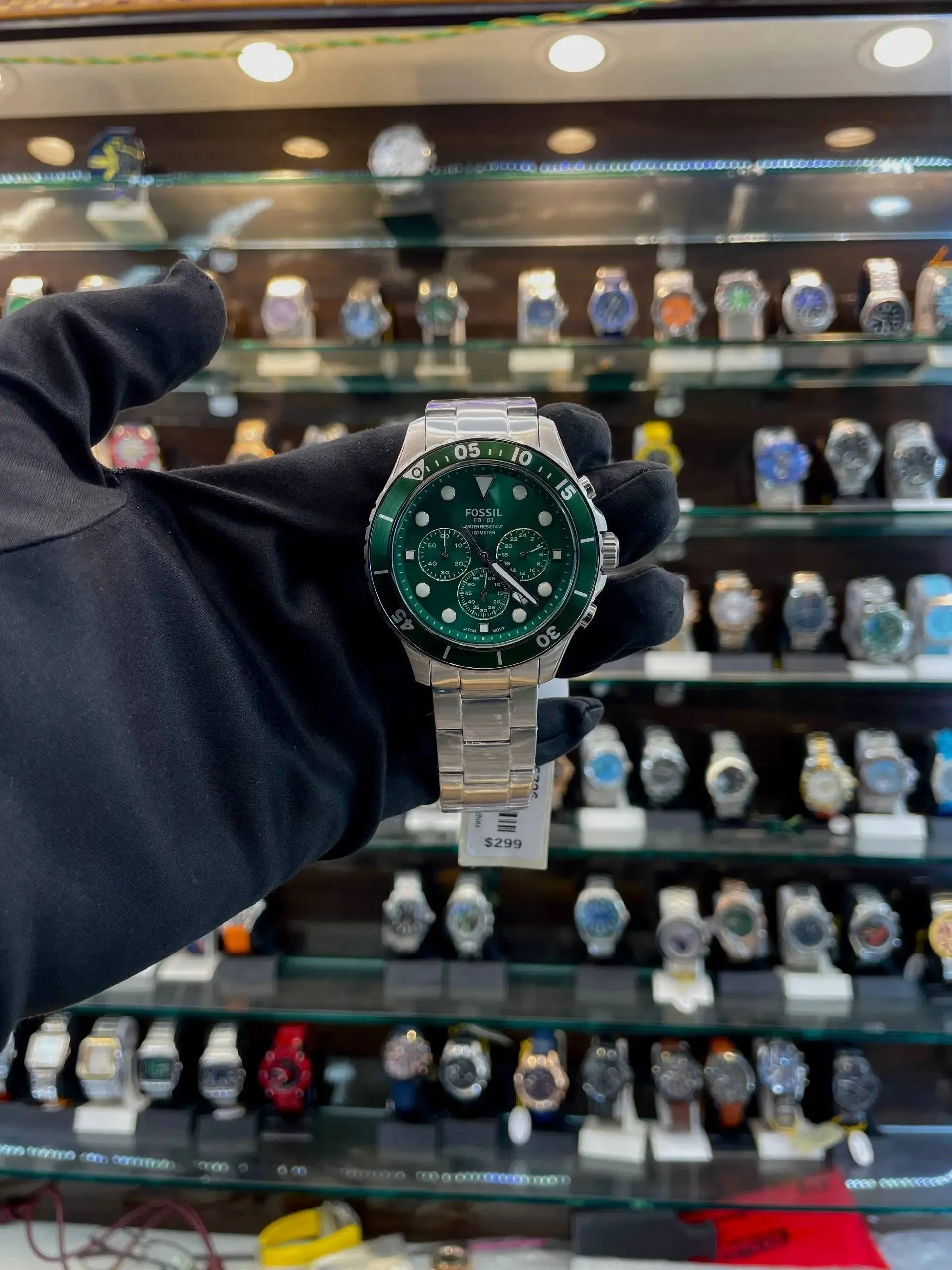 Fossil fb 03 master for mens dark green dial