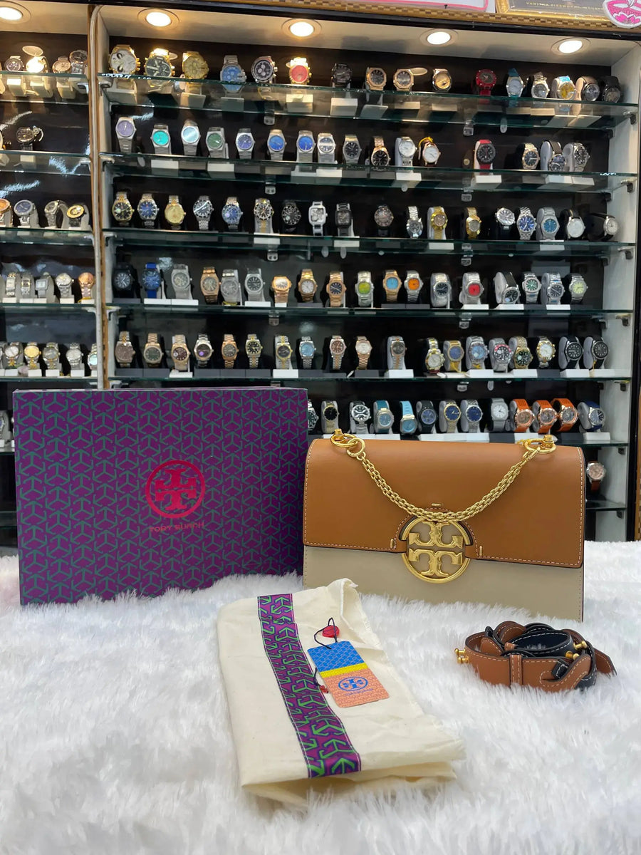 Tory burch Miller colour-block flap shoulder bag in master piece
