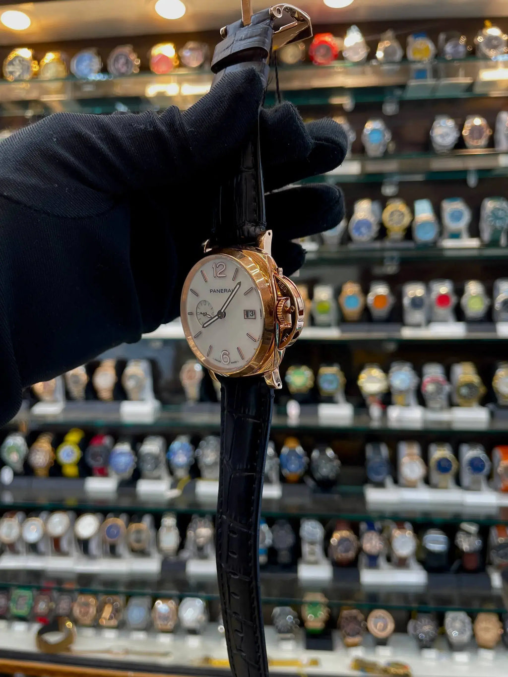 Luminor panerai due gold tech in master piece for mens