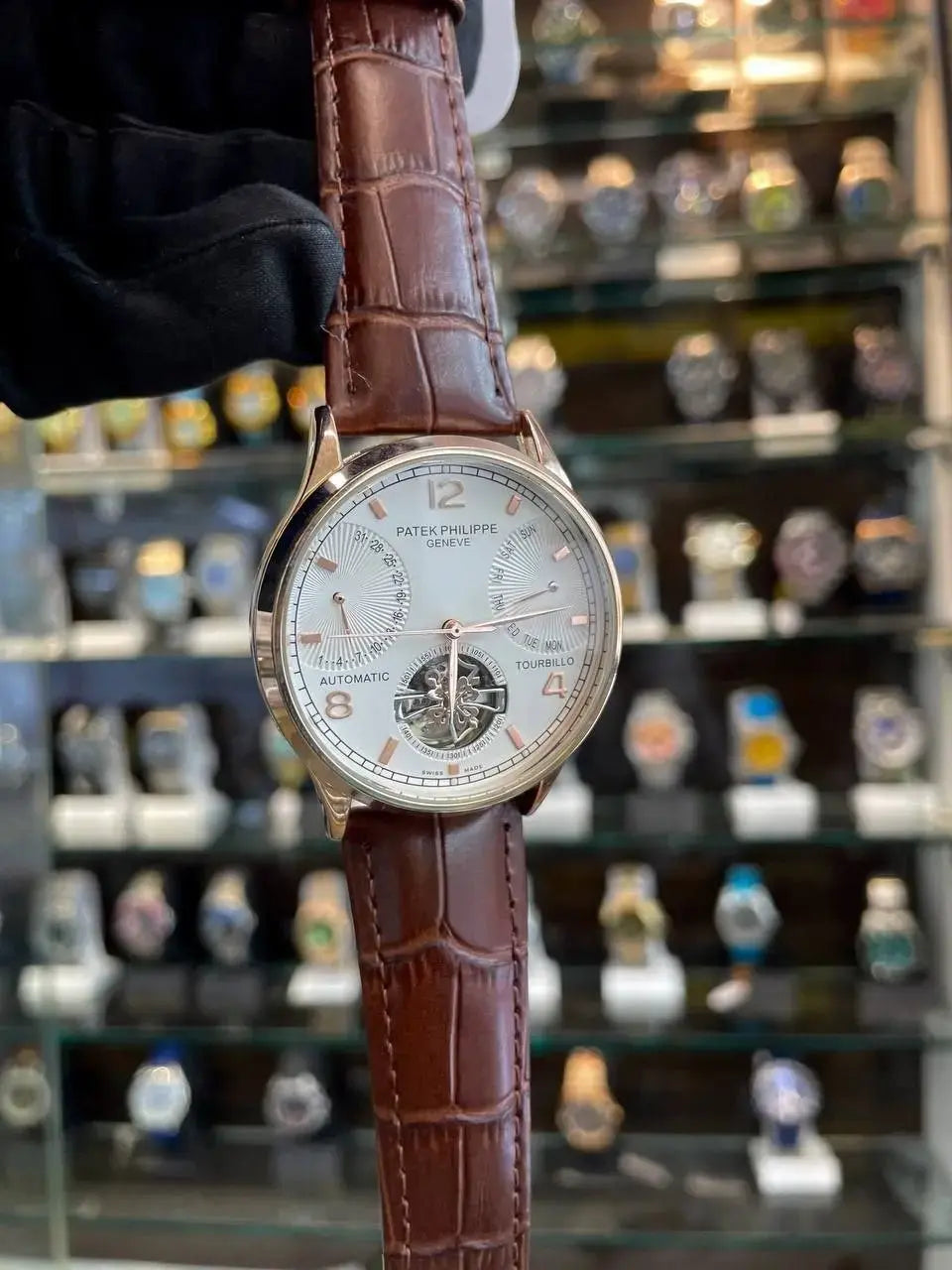 Patek phillipe tourbillo master white classic dial
