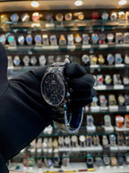 Daniel Wellington (dw) iconic chronograph (link onyx s) in master piece full black