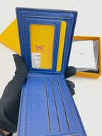 . Louis vuitton (lv) premium wallet Black x blue leather print
