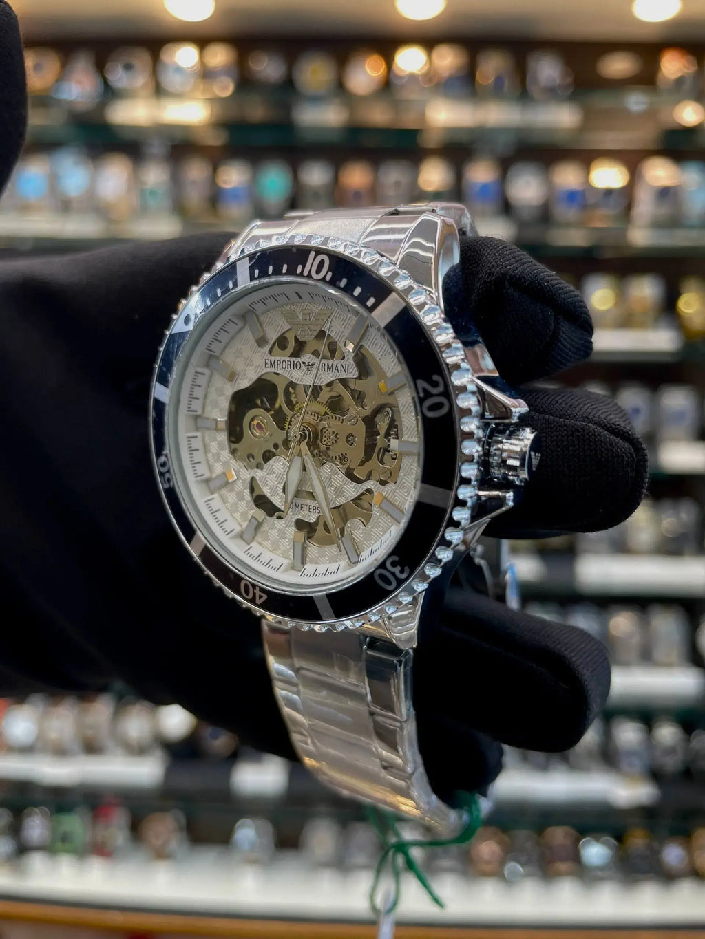 Emporio Armani now in automatic transparent dial for mens