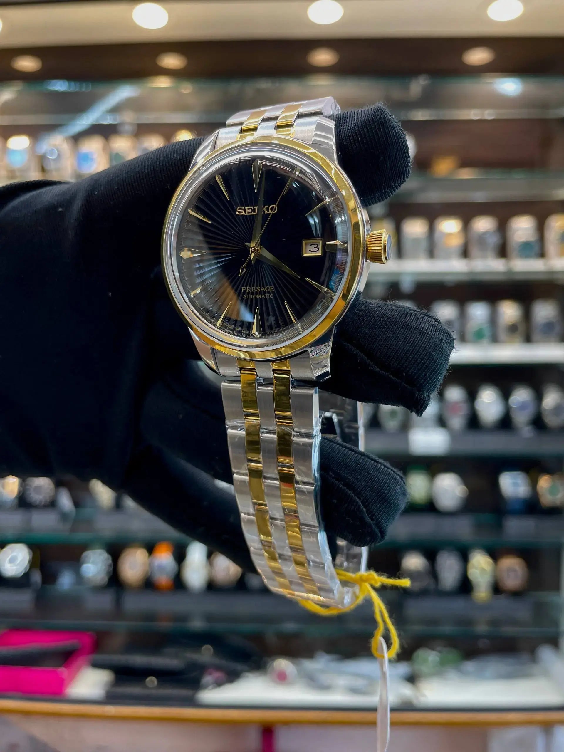 Seiko presage automatic 4r35a now in master piece dual tone