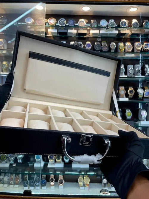 12 pc leather black briefcase