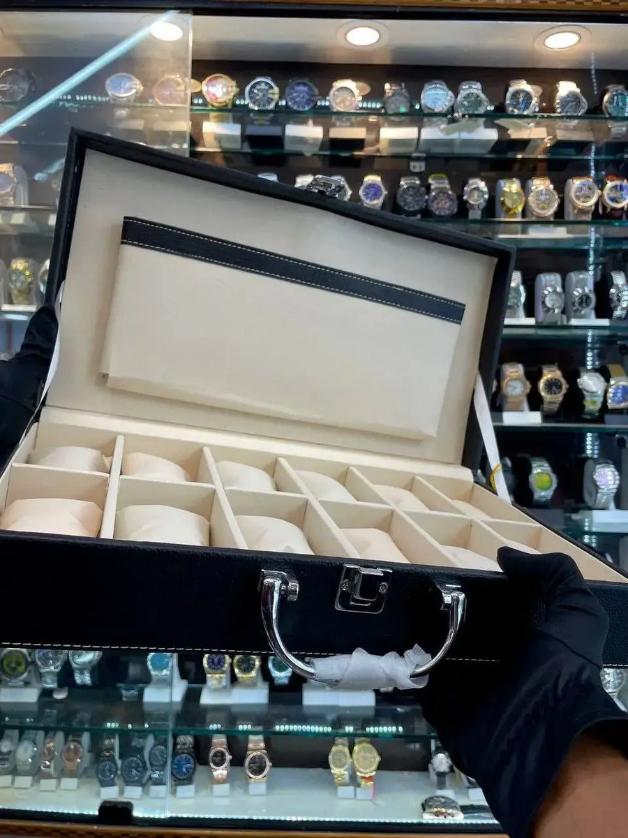 12 pc leather black briefcase
