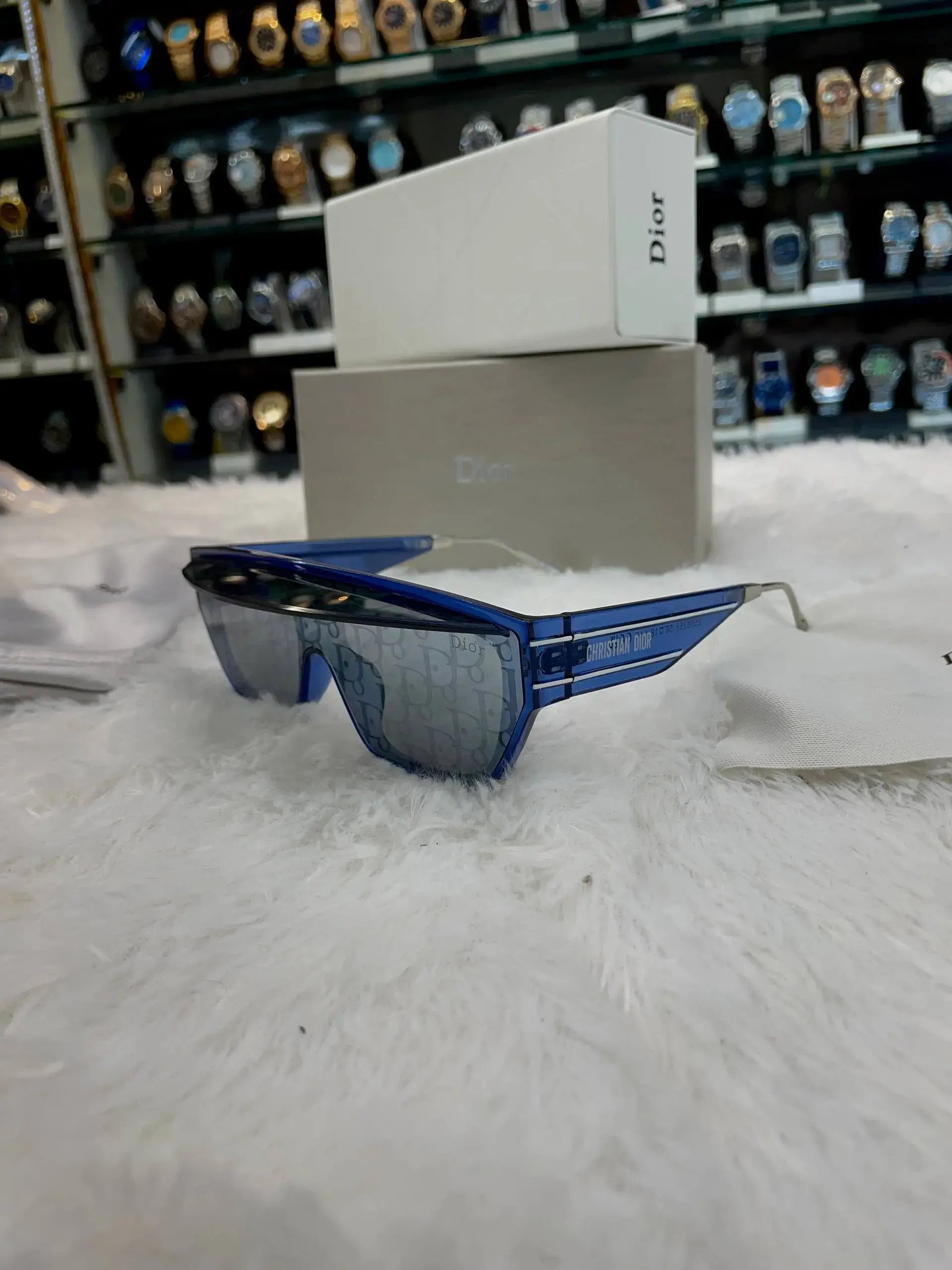 Christian dior blue print glasses