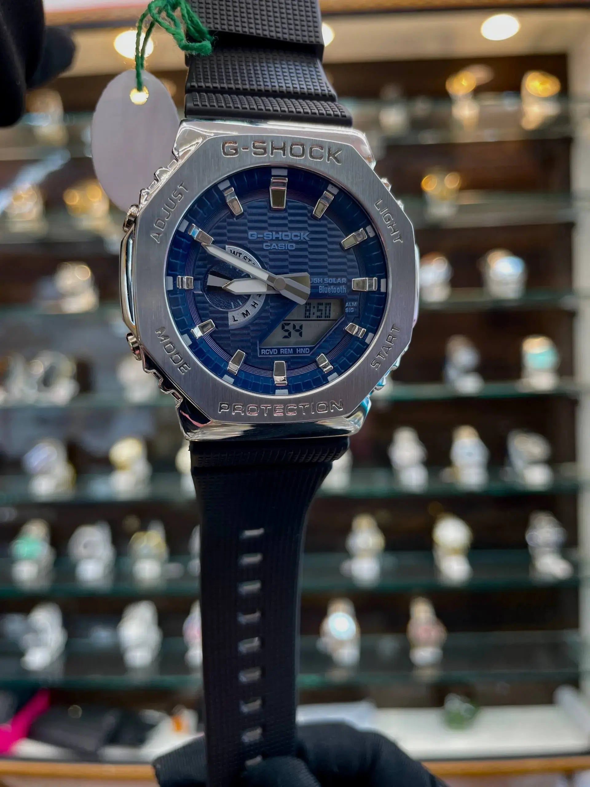 Gshock Casio gm-2100 body chrono silicon blue dial