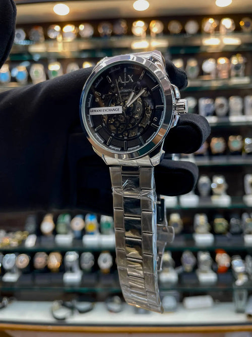 Armani exchange now in silver automatic