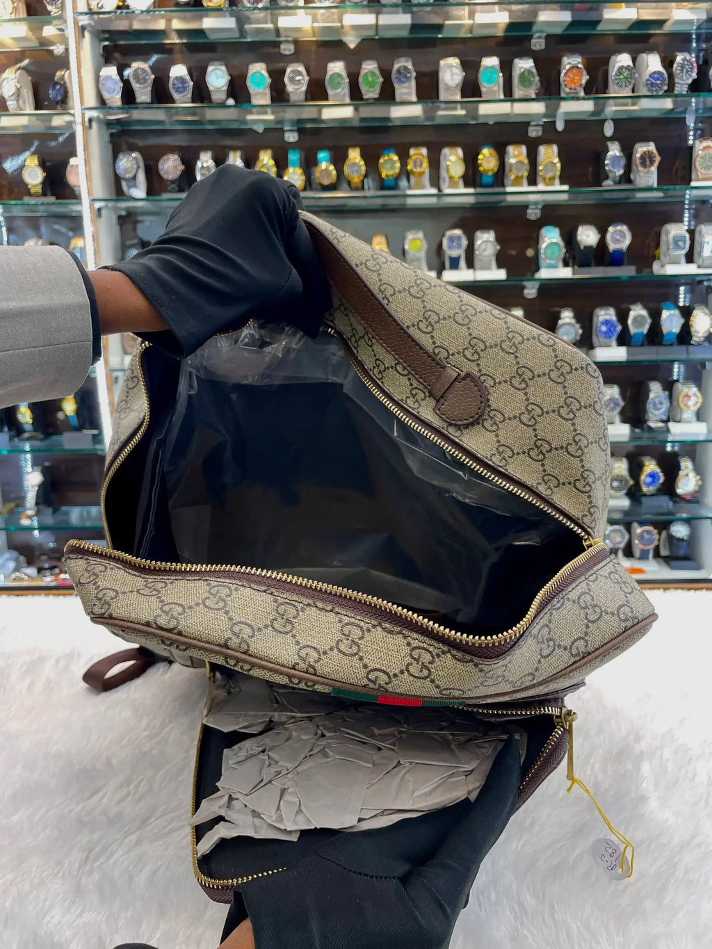 Gucci backpack unisex dual zip