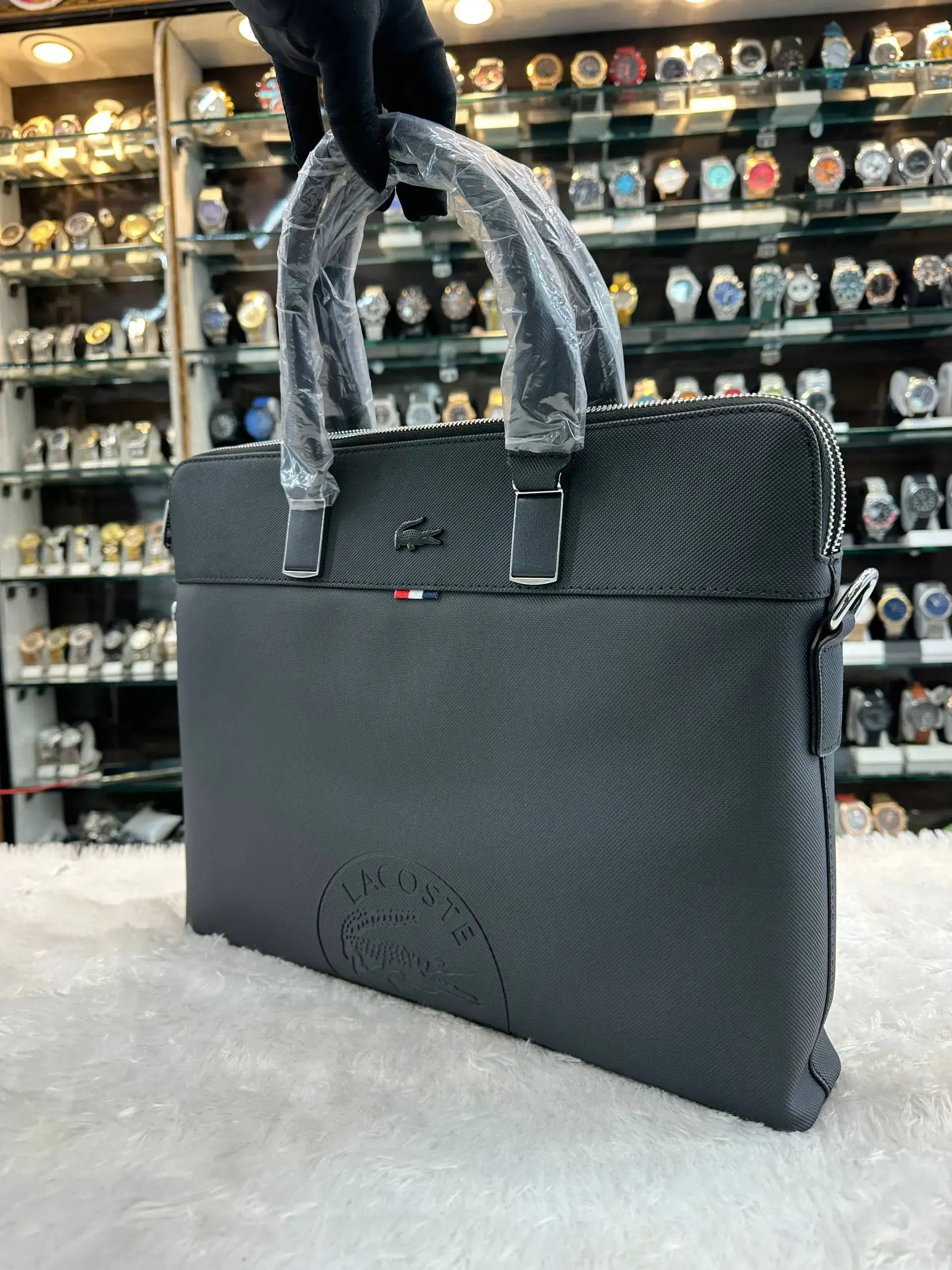 Lacoste  classic laptop bag in heavy quality