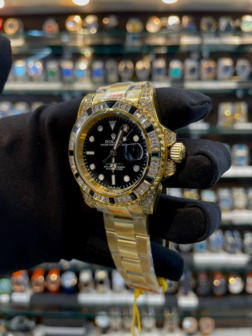 Rolex gmt-master 2 rubies body in master piece unisex watch black body