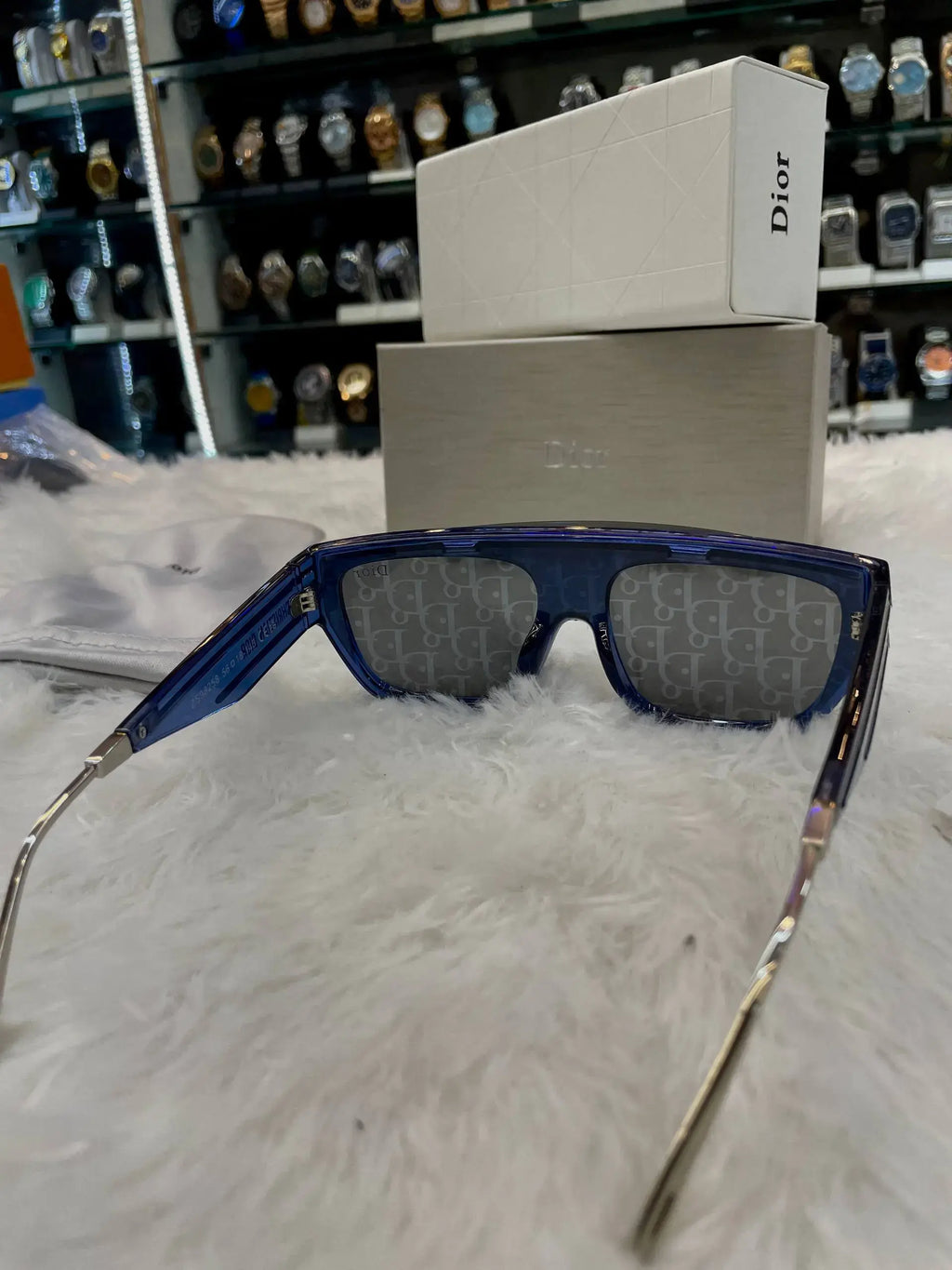 Christian dior blue print glasses