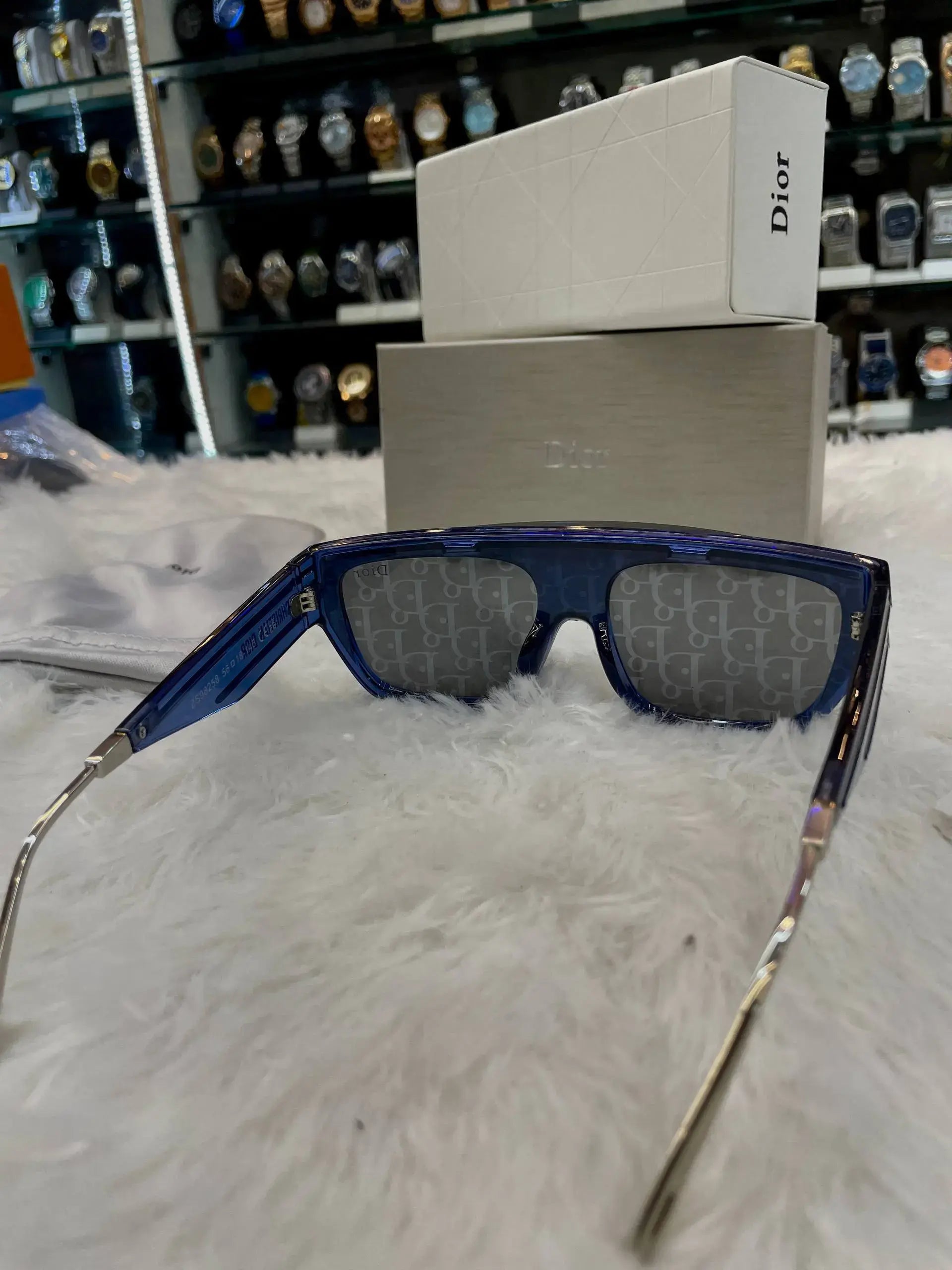 Christian dior blue print glasses