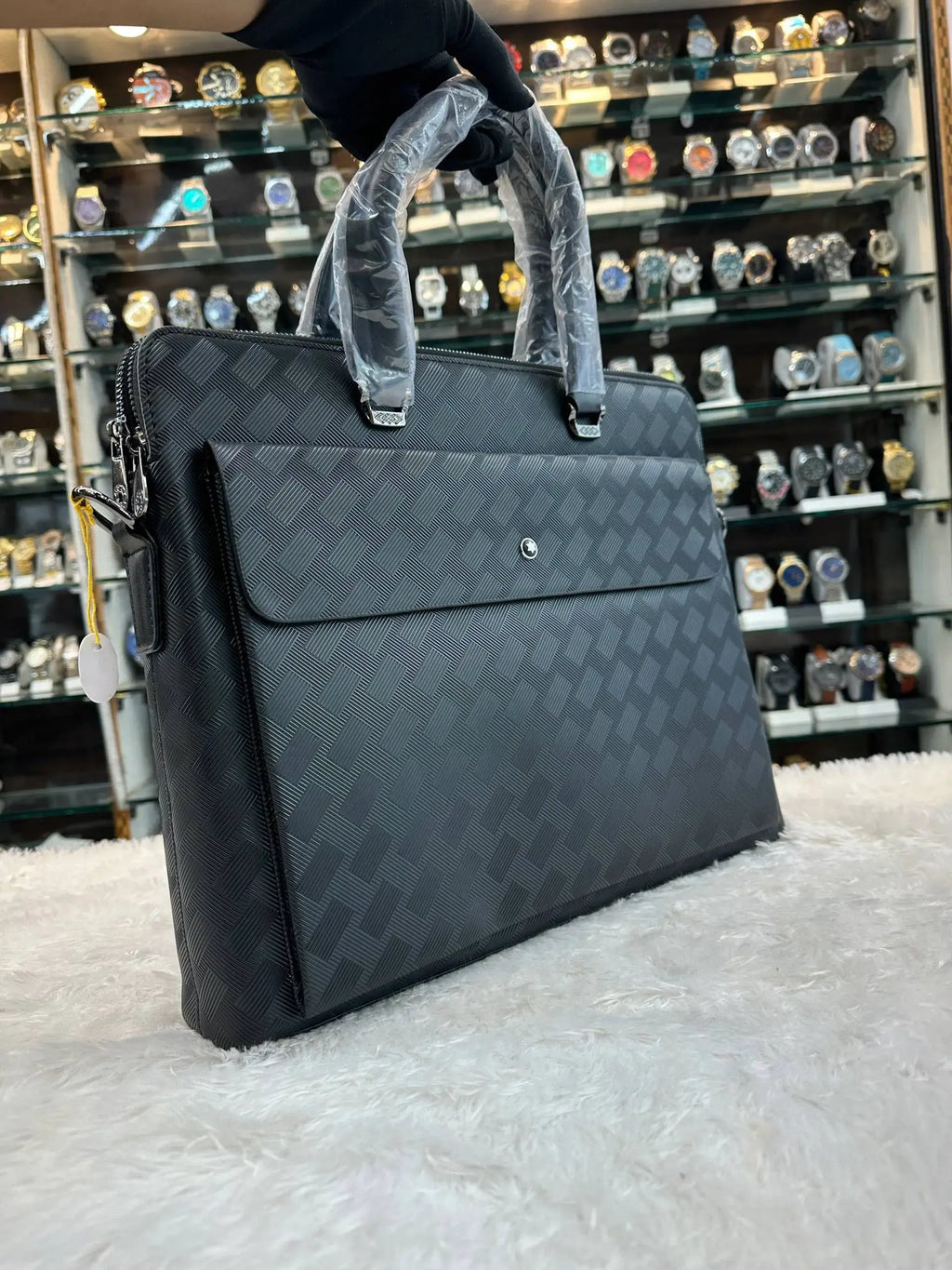 Mont Blanc laptop bag in heavy quality