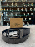 Coach dual flip wide harness signature leather for mens