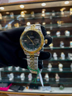 Rolex date just diamond body for mens under budget black dial