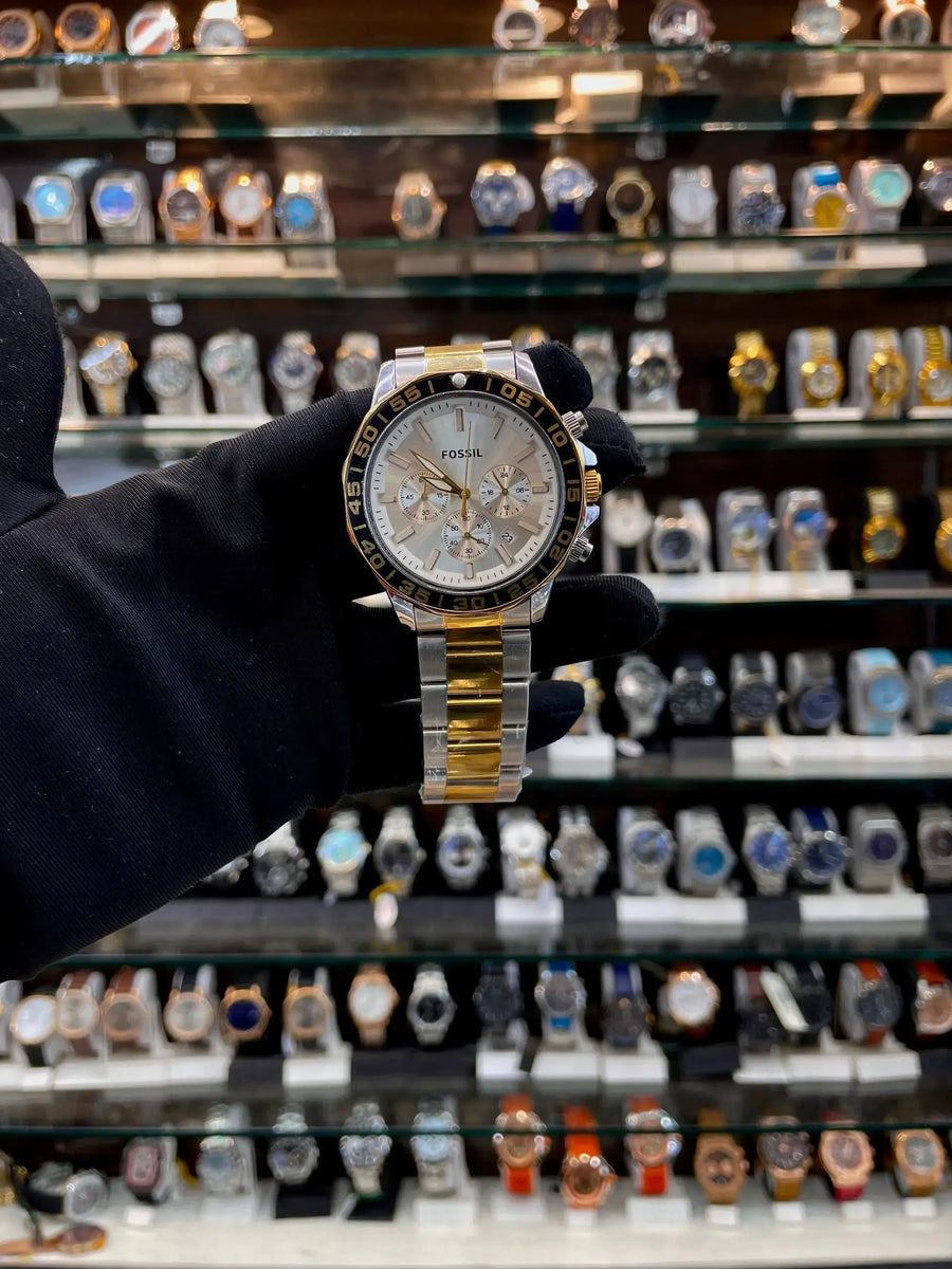 Fossil now in casual wear for mens dual tone