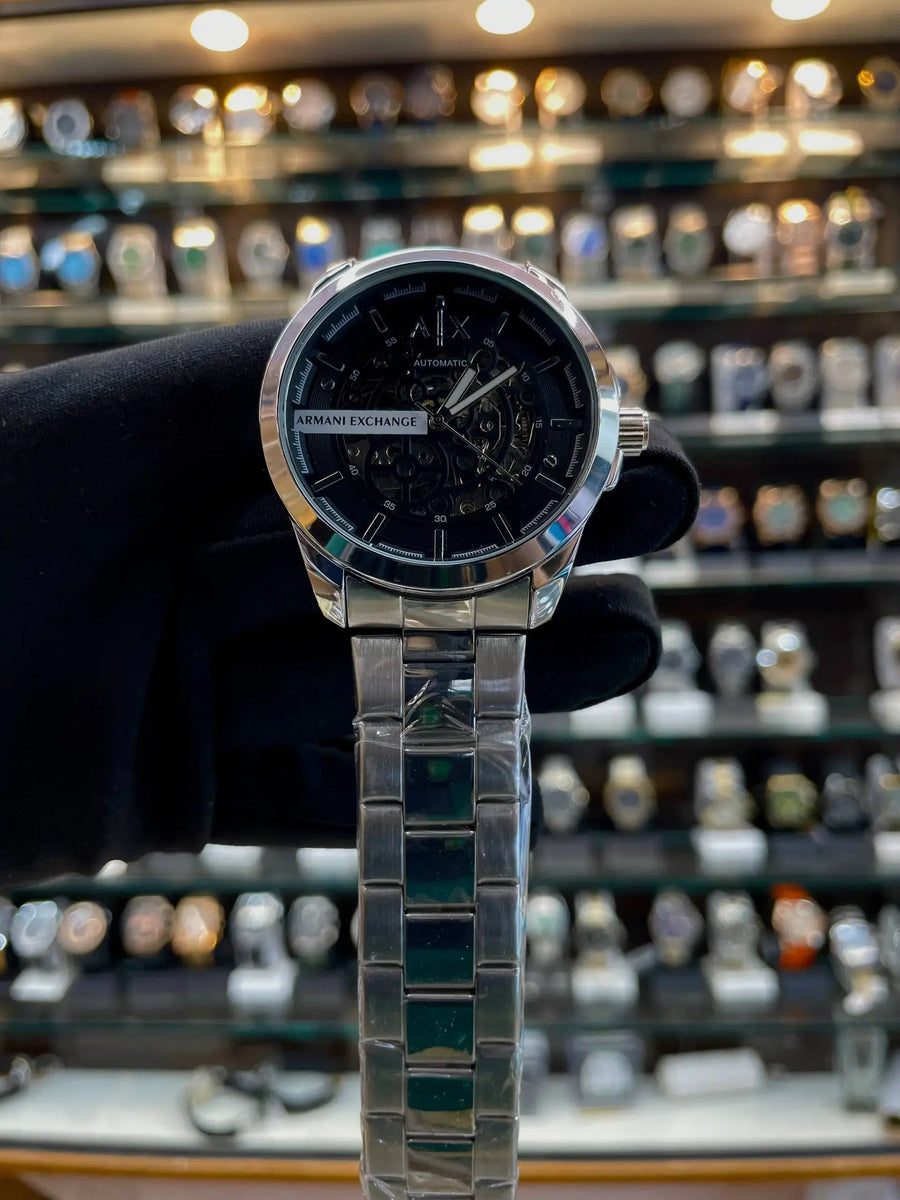 Armani exchange now in silver automatic