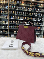 Fendi maroon peekaboo iseeu sling bag in master piece