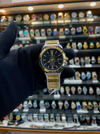 Bvlgari slim watch for men black dial