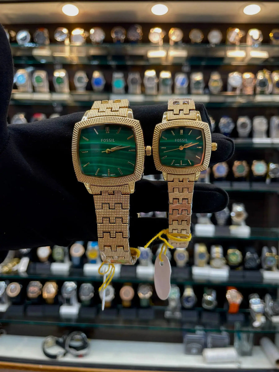 Fossil machine luxe limited-edition in couple set gold