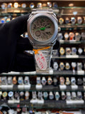 Bvlgari Octo Finissimo skeleton matte grey green watch front view