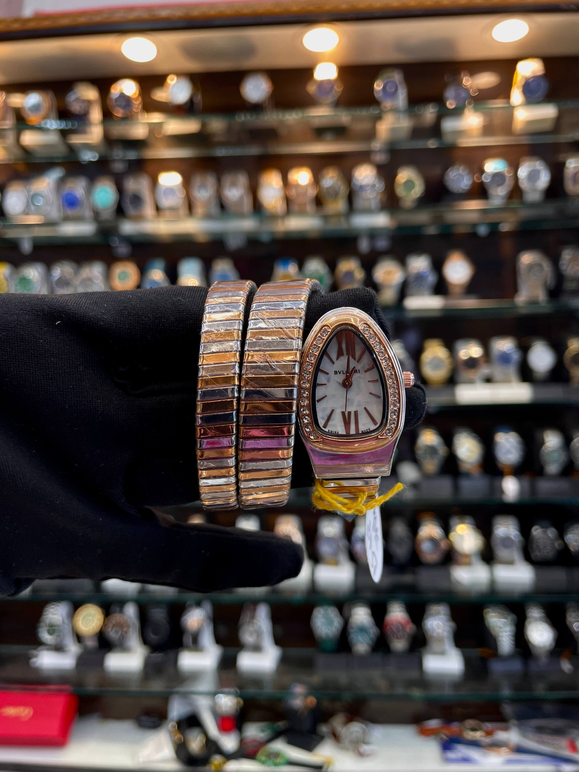 Bvlgari Serpenti Tubogas bracelet watch for girls front view