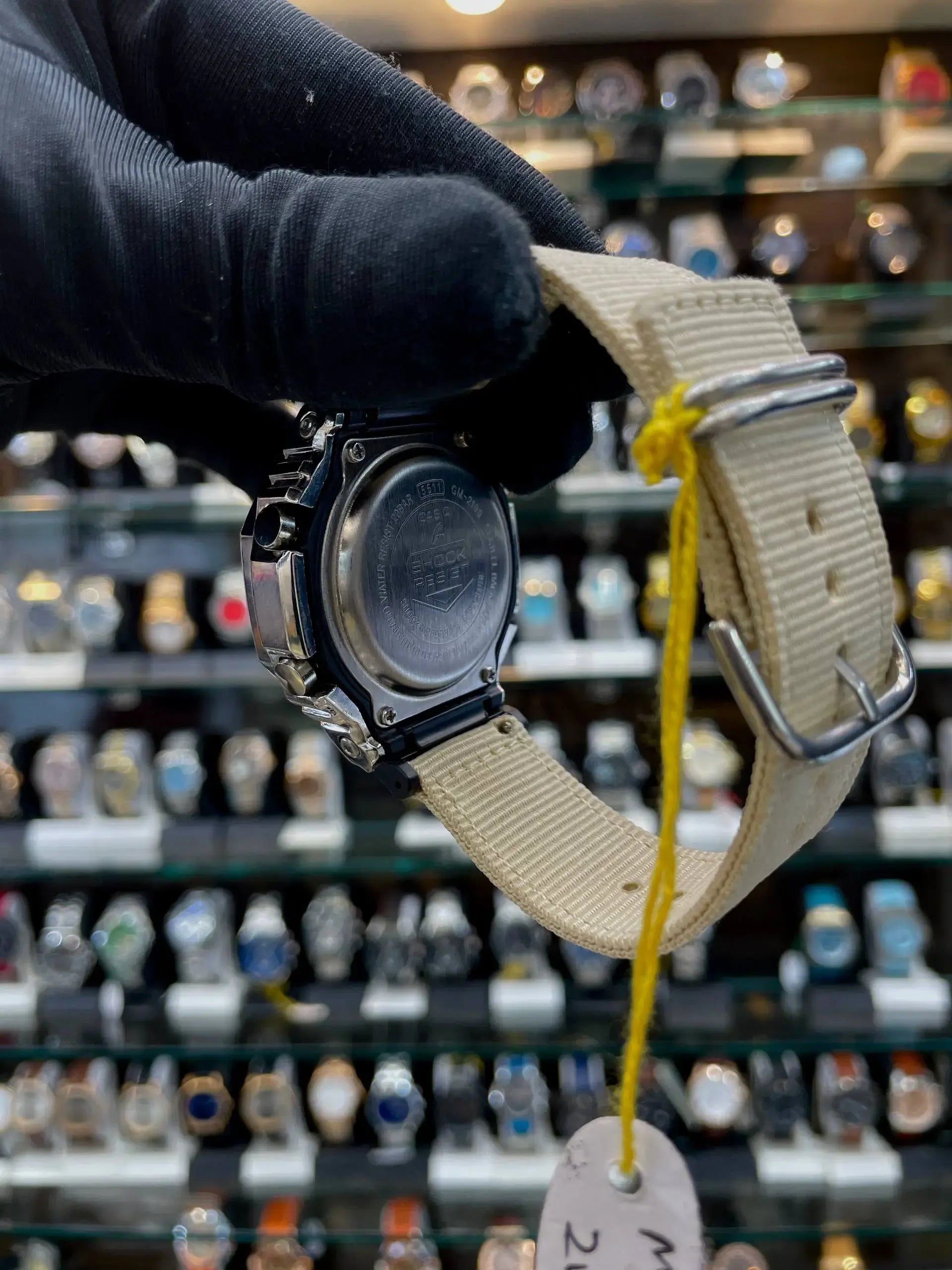Gshock gm2100c-5a now in cloth strap chrono working silver