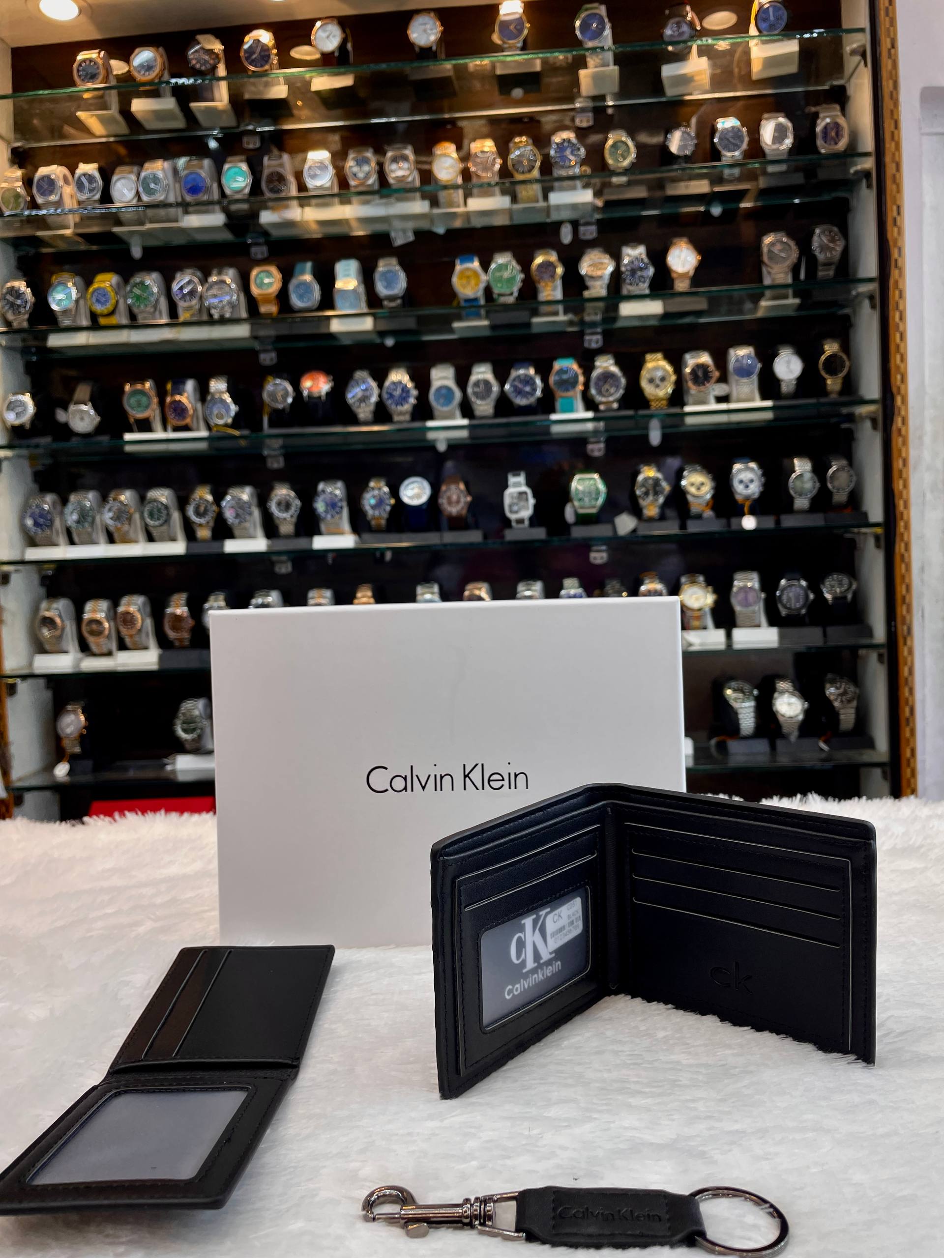 Calvin Klein CK black wallet combo set accessories