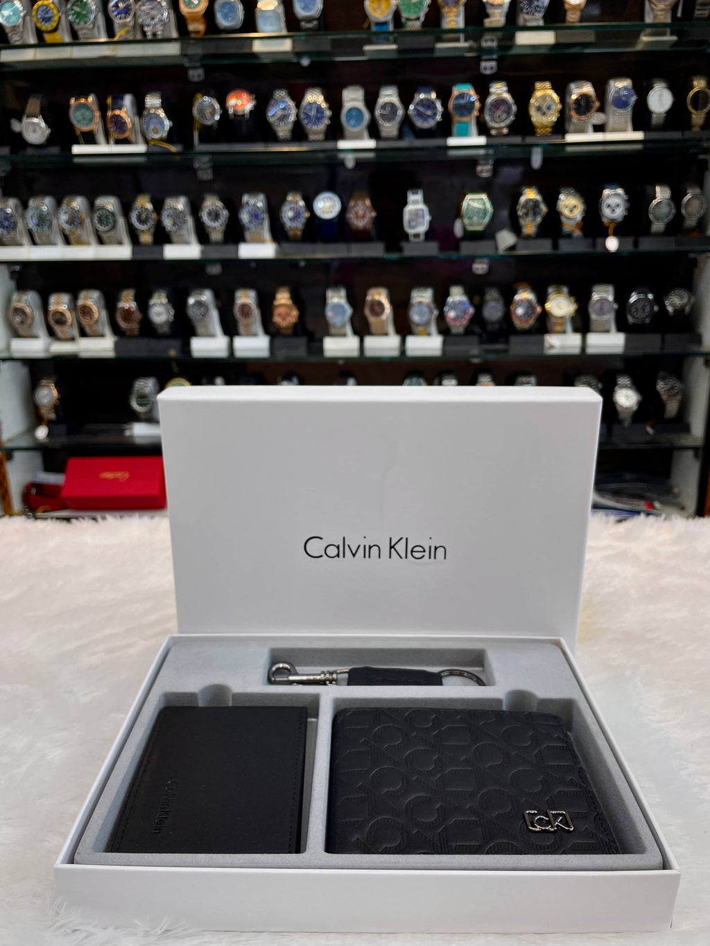 Calvin Klein CK black wallet combo set