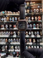 Casio AE-1200WH-1A World Dial black leather watch for men front view