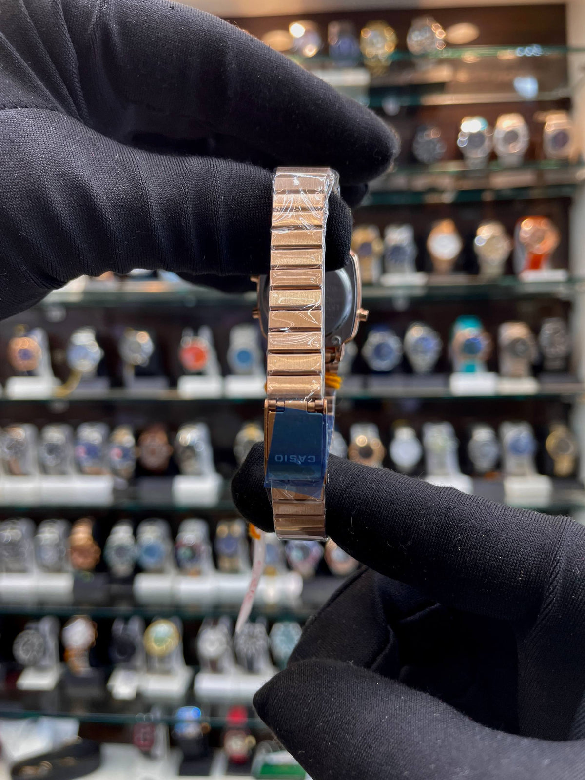 Rose gold Casio LA670WGA vintage watch strap