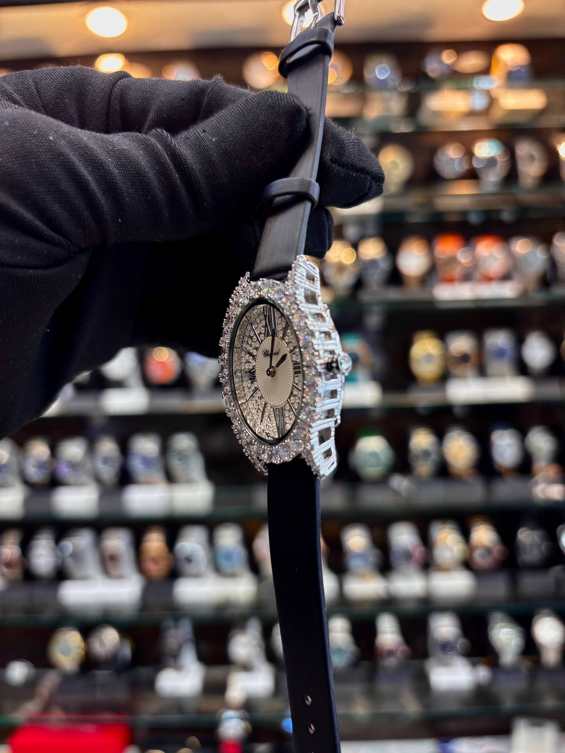 Chopard Diamond Hour luxury watch side view