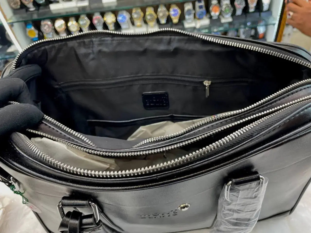 Mont Blanc laptop bag black body