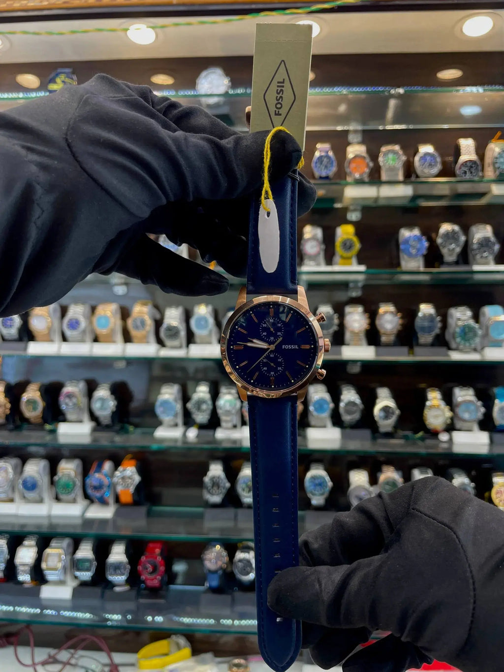 Fossil townsman navy blue in master piece
