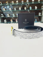 Goyard white leather belt