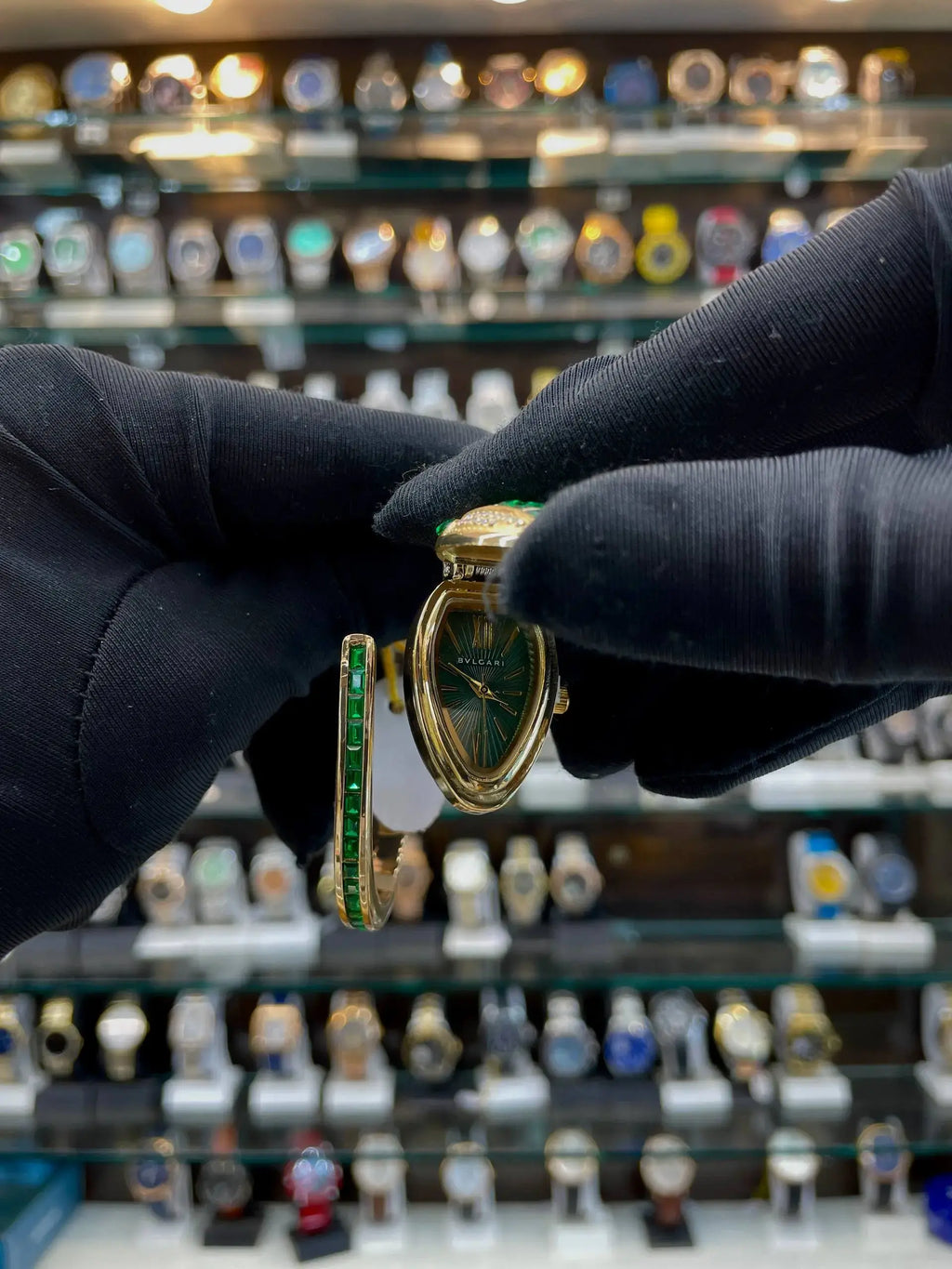 Bvlgari snake shape bracelet watch for girls
